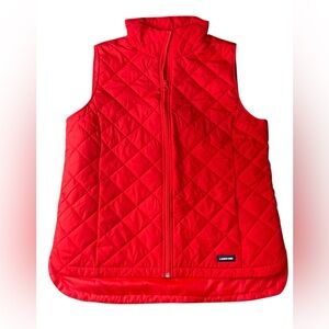 Women’s Lands' End Red Quilted Vest